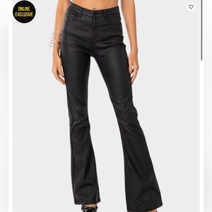 Edikted Black Leather pants NWT